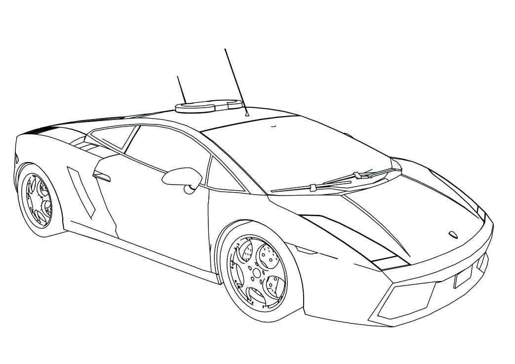 1043x737 Police Car Coloring Pages Page Printable Image For Large Size