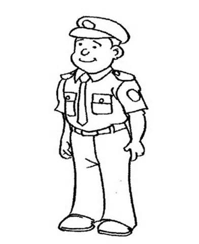 392x480 Coloring Pages. Policeman Coloring Pages