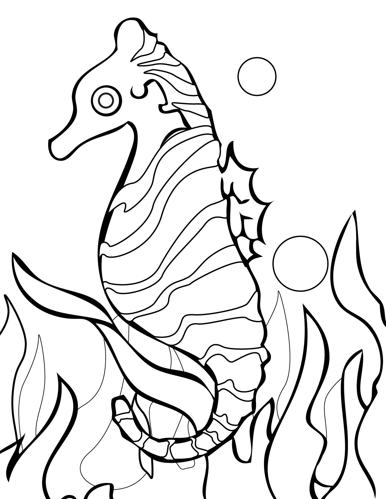 1275x1650 Drawn Coral Reef Coloring Page