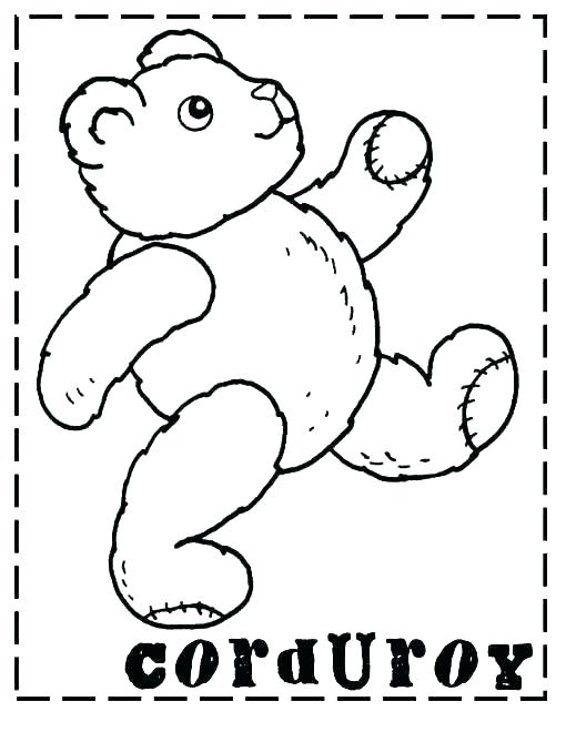 510x660 Corduroy Bear Printable Coloring Page Corduroy Coloring Page X
