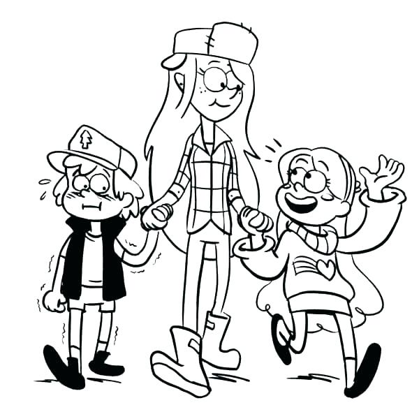 600x600 Gravity Falls Coloring Pages Gravity Ls Coloring Pages Corduroy As