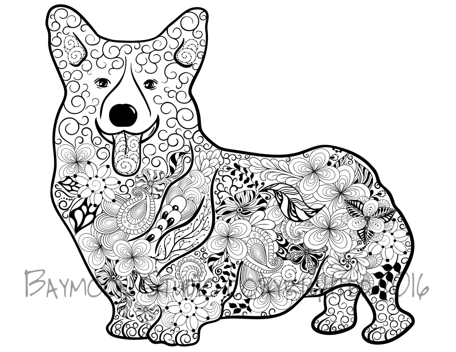 Corgi Coloring Pages
