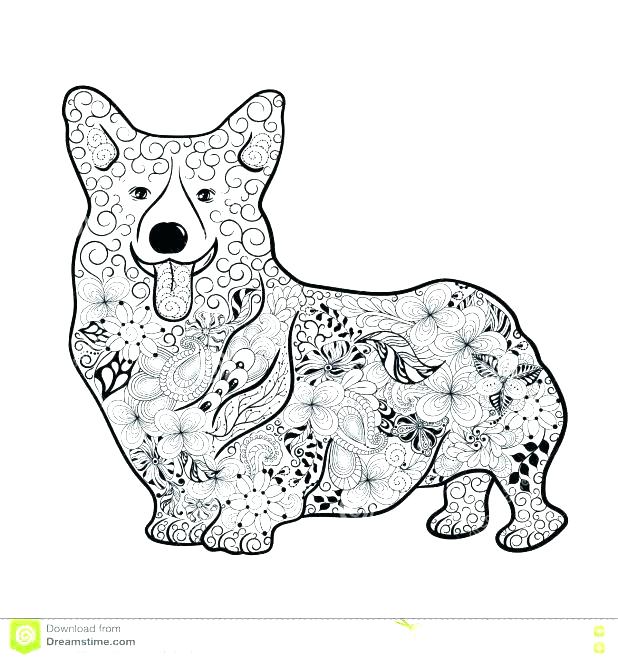618x661 Corgi Coloring Book