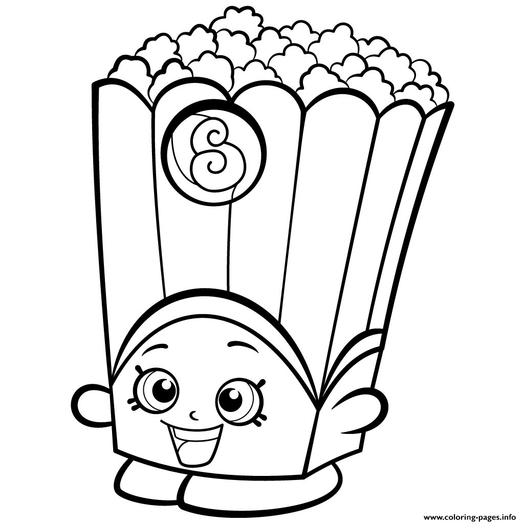 1024x1024 Easy Poppy Corn Coloring Page Shopkins Pages P