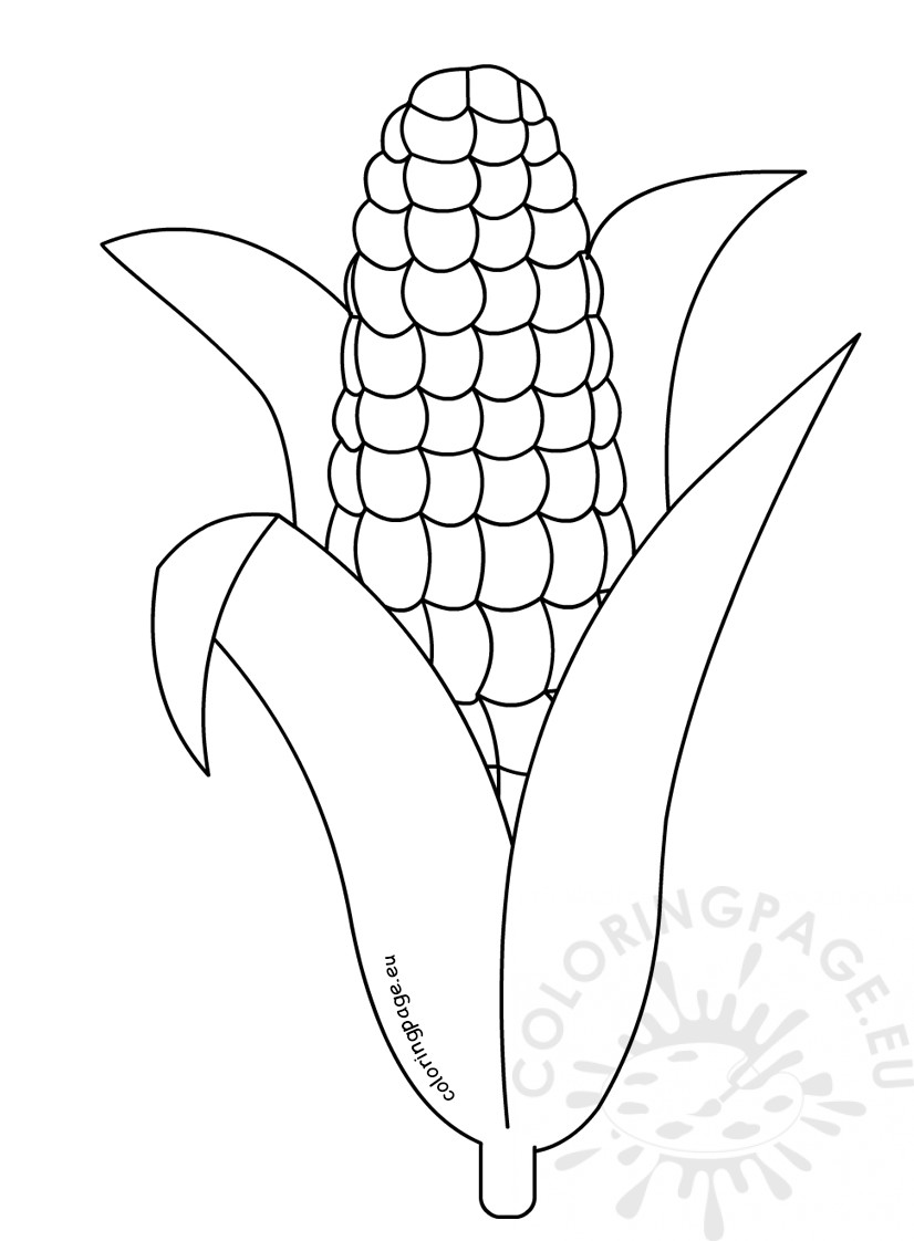 826x1122 Corn Coloring Pages