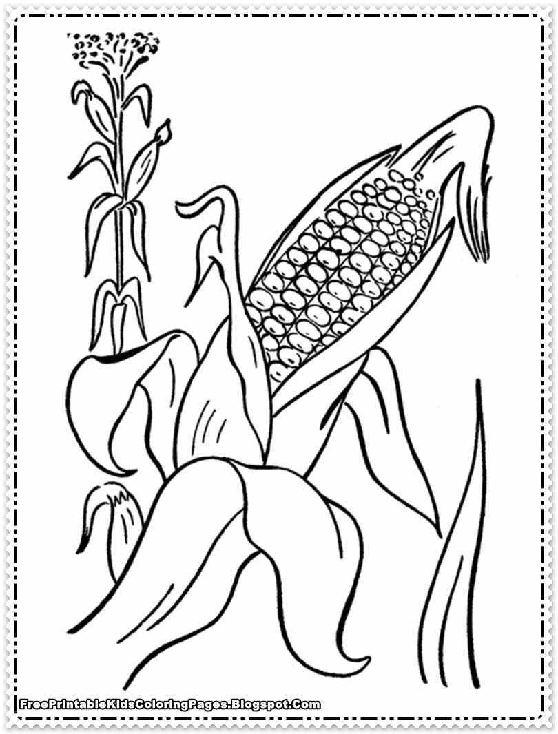 810x1066 Gallery Of Corn coloring pages for thanksgiving Have Corn Coloring