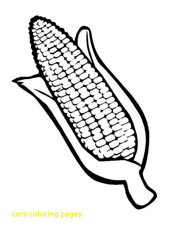 600x776 Printable Corn On The Cob Coloring Pages
