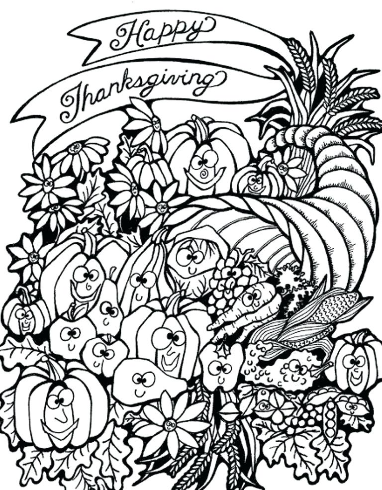 768x985 Cornucopia Coloring Page Cornucopia Coloring Pages Printable