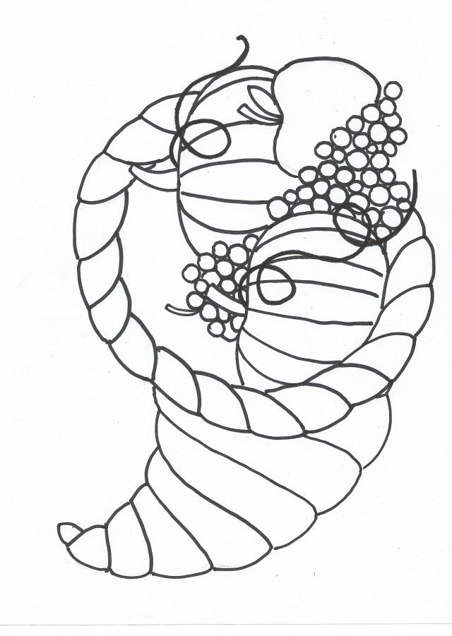 640x901 Cornucopia Coloring Page Inspirational Empty Cornucopia Coloring