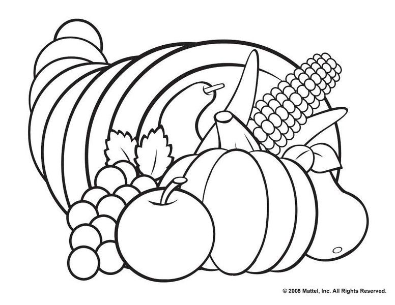 776x600 Thanksgiving Coloring Pages 12