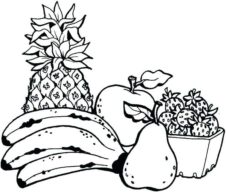 756x644 Cornucopia Fruits And Vegetables Coloring Pages Large Size