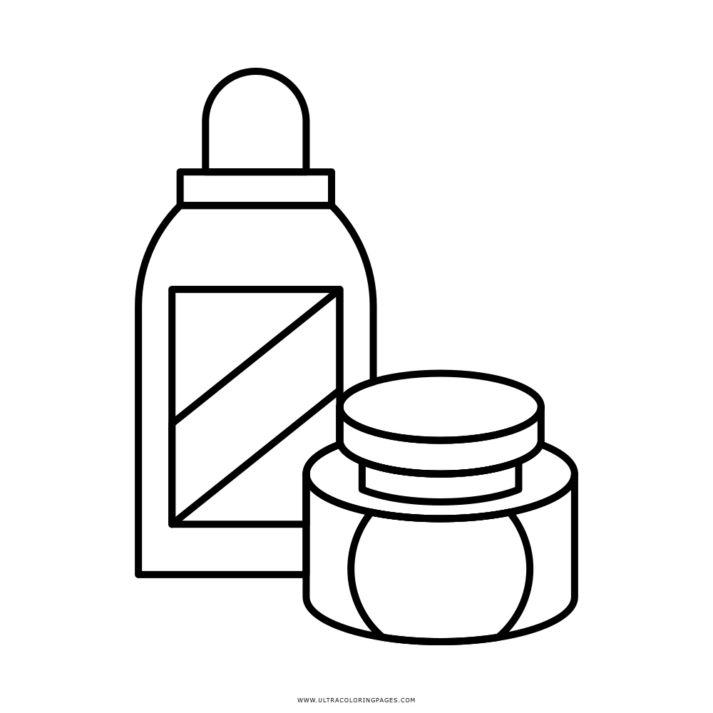1000x1000 Cosmetics Coloring Page
