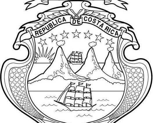 527x425 Costa Rican Ox Cart Coloring Page 37 Best About Costa Rica Images