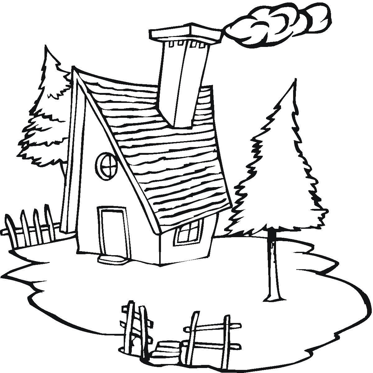 1200x1200 Cottage Coloring Pages 11