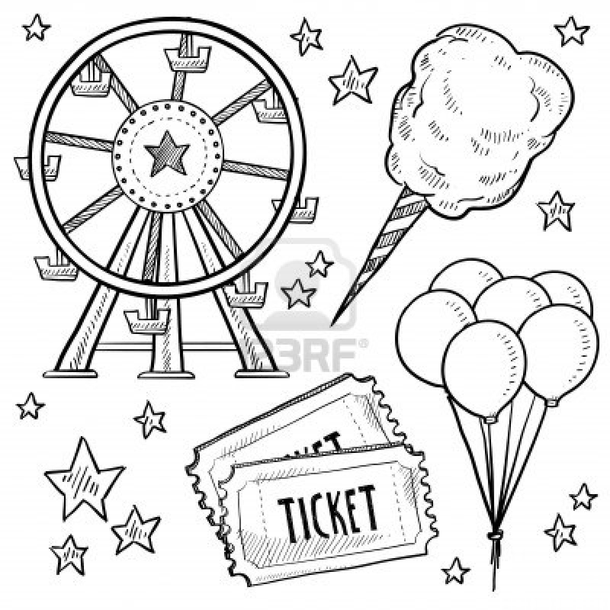 1200x1200 Vector Of Cartoon Pink Haired Woman Holding Cotton Candy Outlined