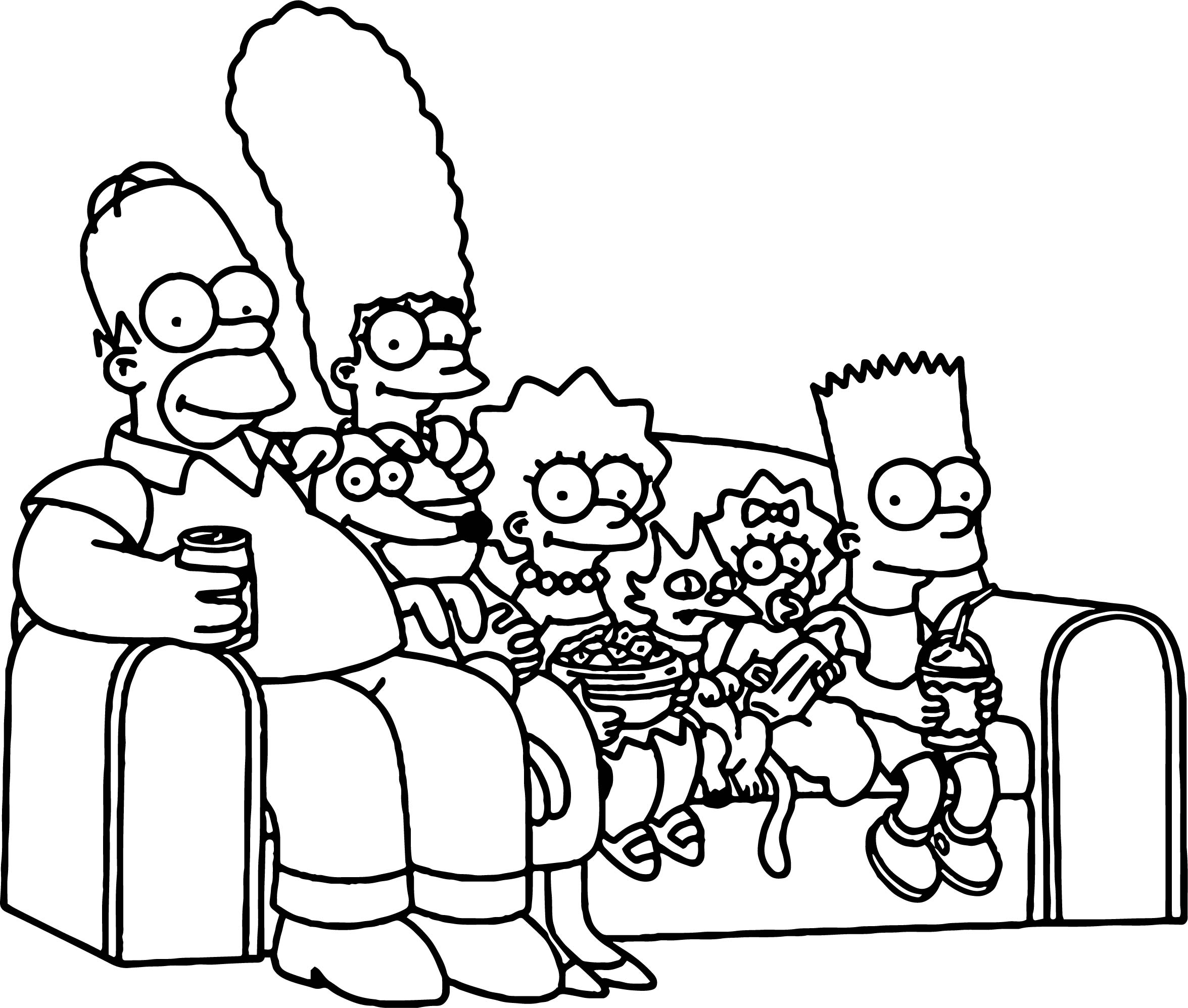 2351x1995 Simpsons Couch Coloring Page Wecoloringpage Brilliant Stuning