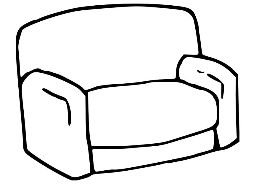 875x620 Coloring Page Of A Couch