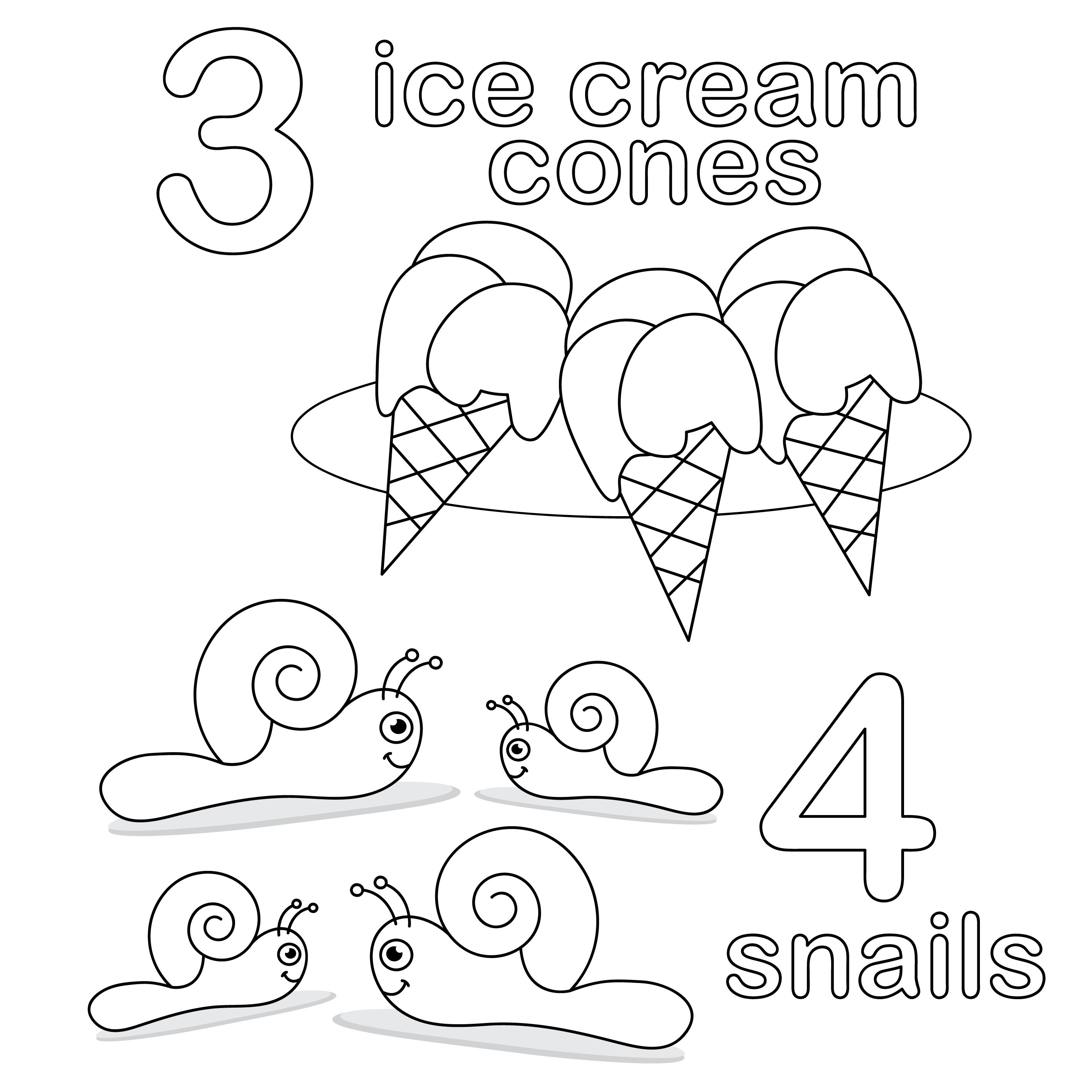 2835x2835 Fruit Jumble Counting Coloring Page