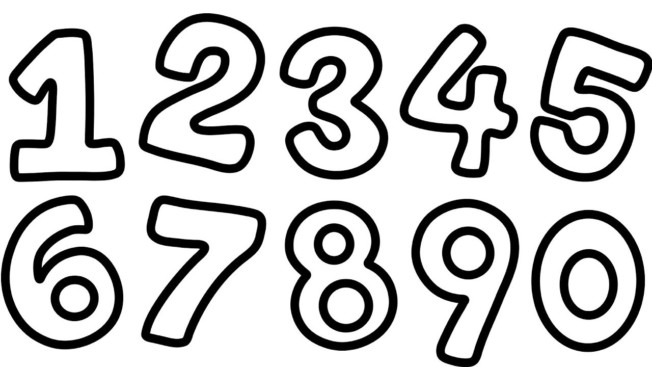 1280x720 How To Draw Numbers 1 To 9 For Kid Learn Counting Numbers Coloring