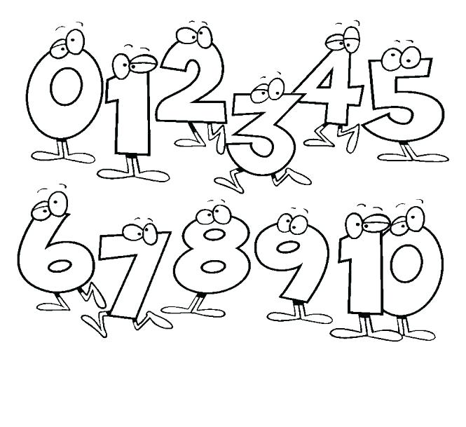 665x609 Number Coloring Pages 1 Number Coloring Page Coloring Pages Number