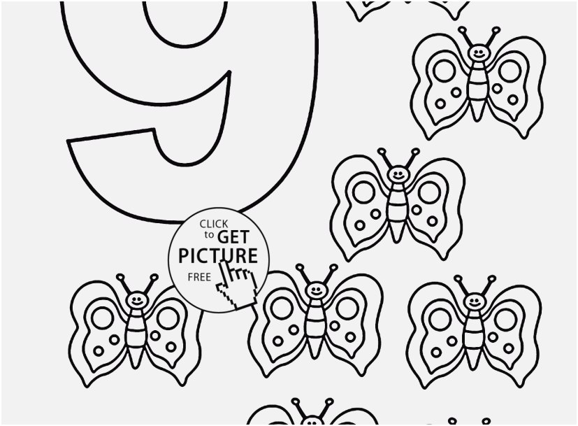827x609 Counting Coloring Pages Design Number 9 Coloring Page Lovely