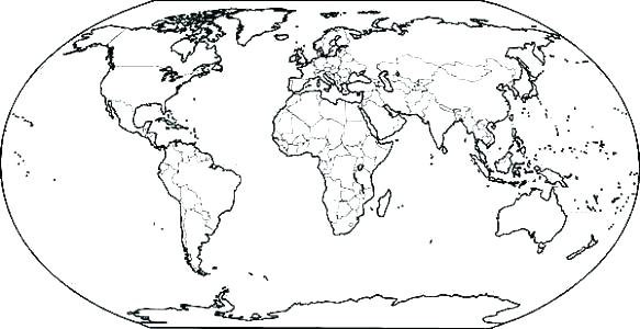 583x300 Map Of World Coloring Page Map Of The World Coloring World
