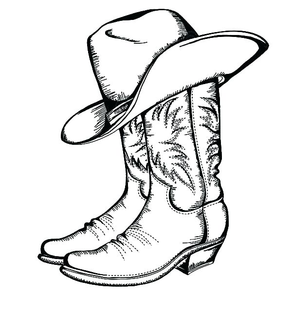 600x642 Country Coloring Pages Boot Coloring Page Pics Boots Coloring