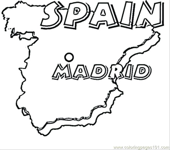 650x575 Spanish Flag Coloring Page Flag Coloring Page For Kids Spanish
