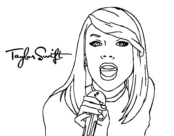 600x470 Taylor Swift Coloring Pages Taylor Swift Singer Coloring Pages