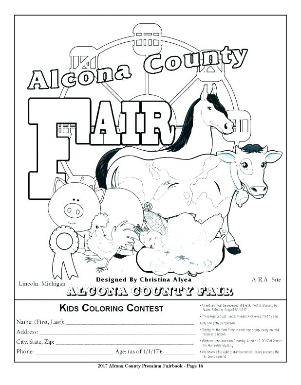 618x792 County Fair Coloring Pages Contest Also Kids Click Here