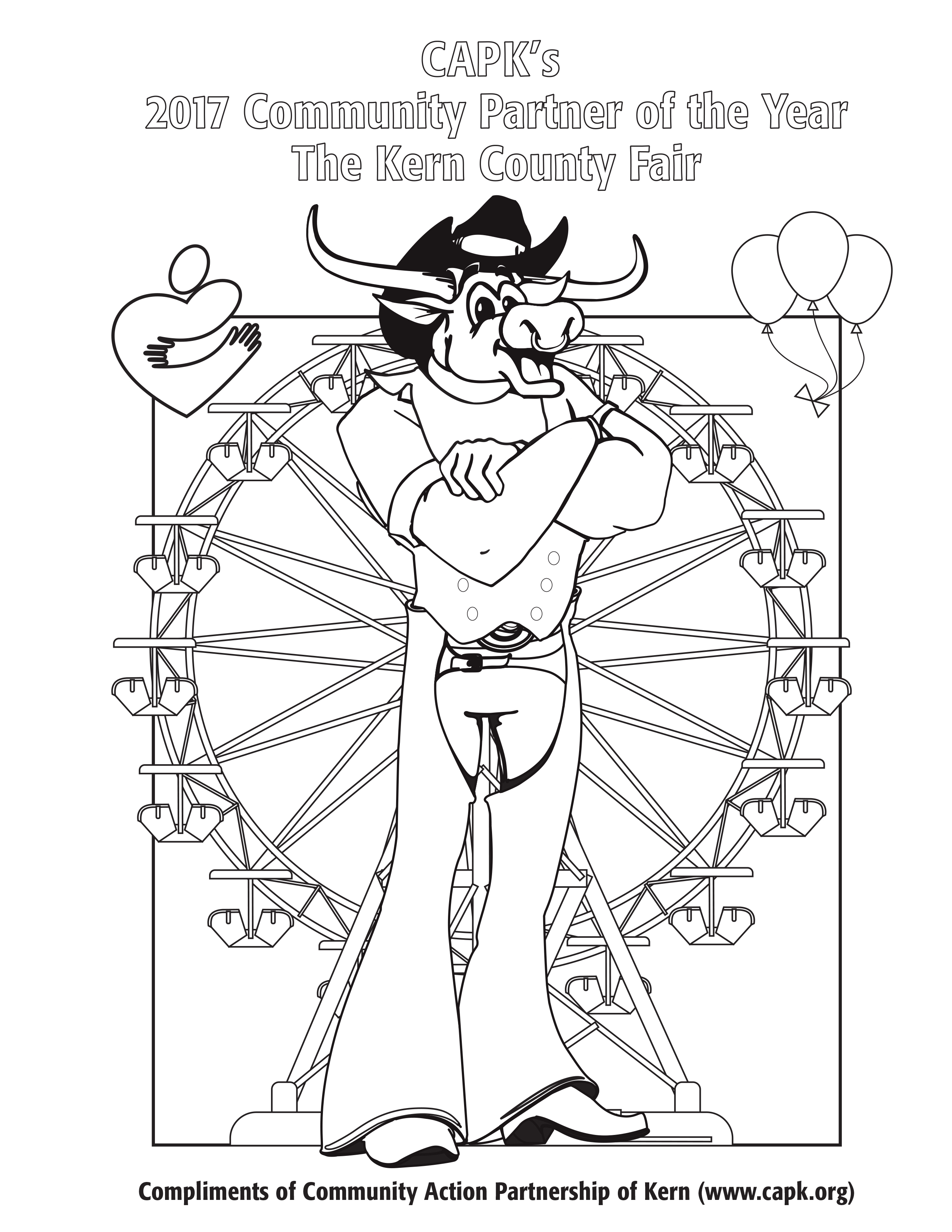 2550x3300 Capk's 2017 Community Partner Of The Year Coloring Sheet