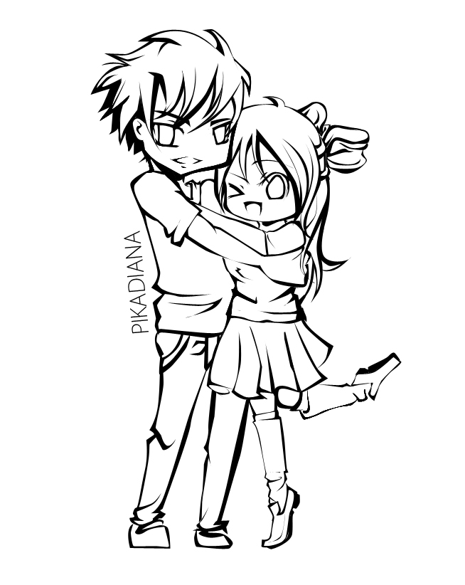 654x822 Amazing Cute Couple Coloring Pages