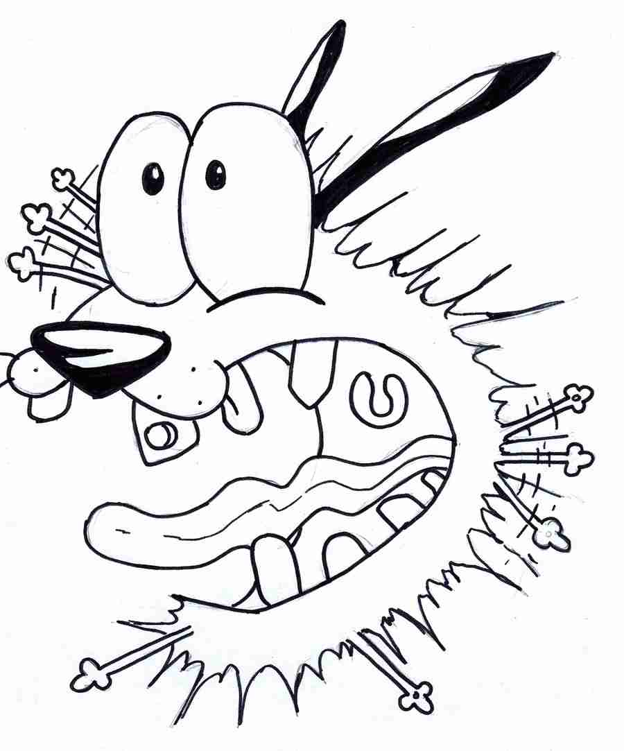 900x1083 Courage The Cowardly Dog Coloring Page 507922 Fair Pages Olegratiy