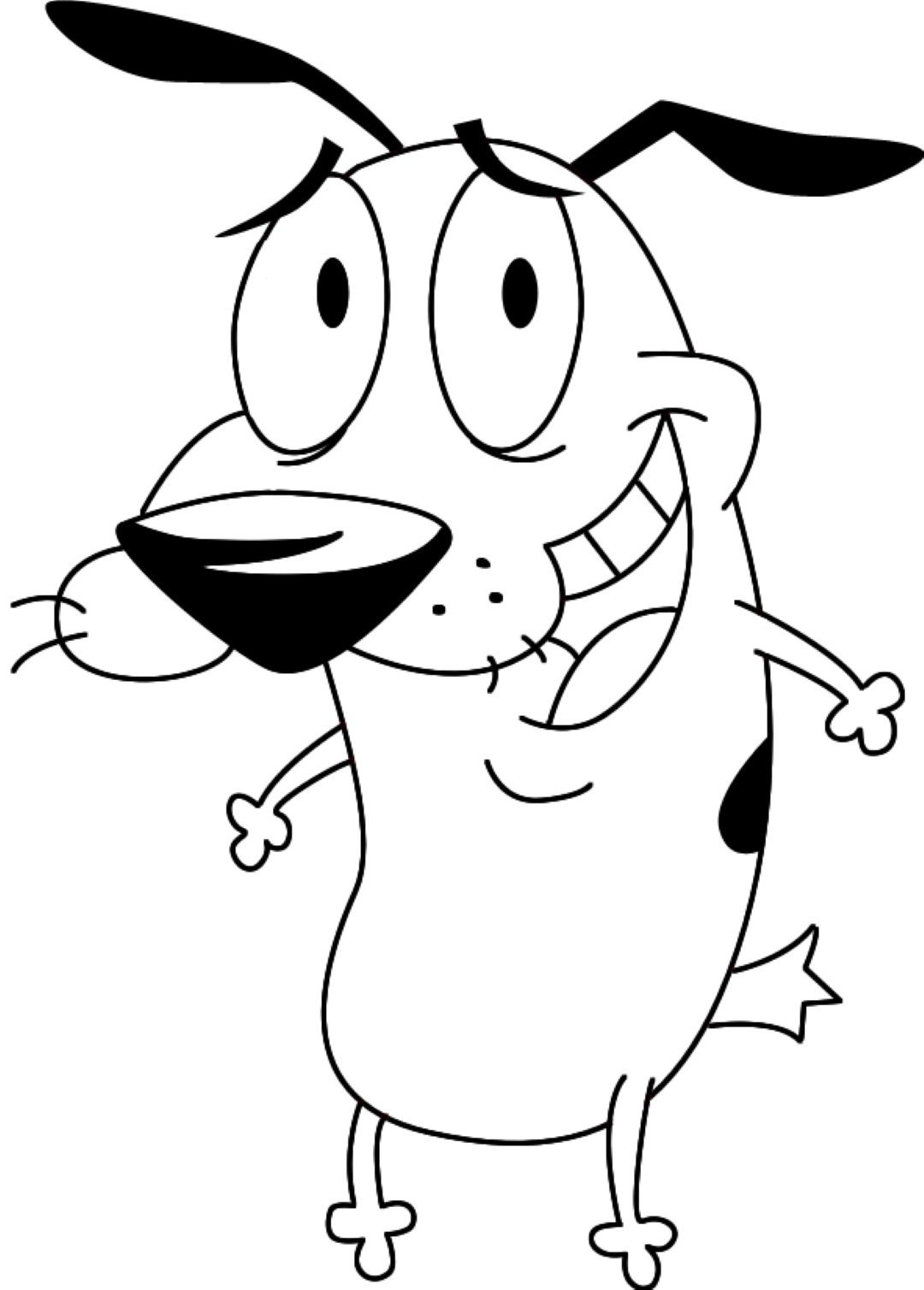 1080x1508 Courage The Cowardly Dog Smile Courage The Cowardly Dog Coloring