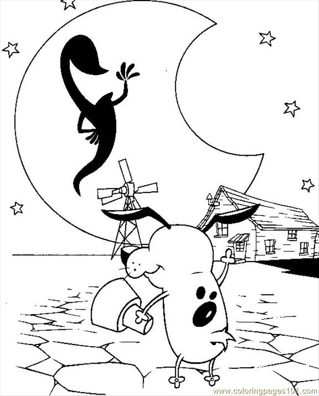 650x807 Courage The Cowardly Dog Coloring Page