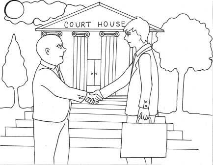 Courthouse Coloring Page