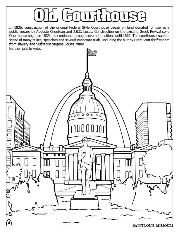 612x792 St Louis Coloring Pages Coloring Books St Louis Gateway To
