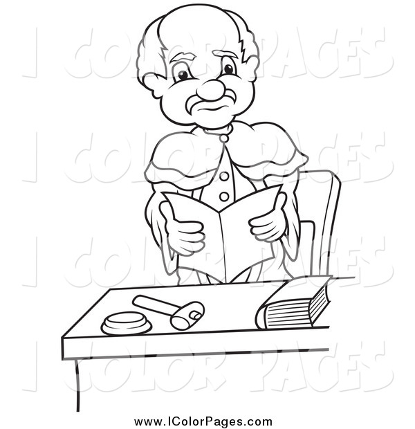 600x620 Judge Coloring Pages