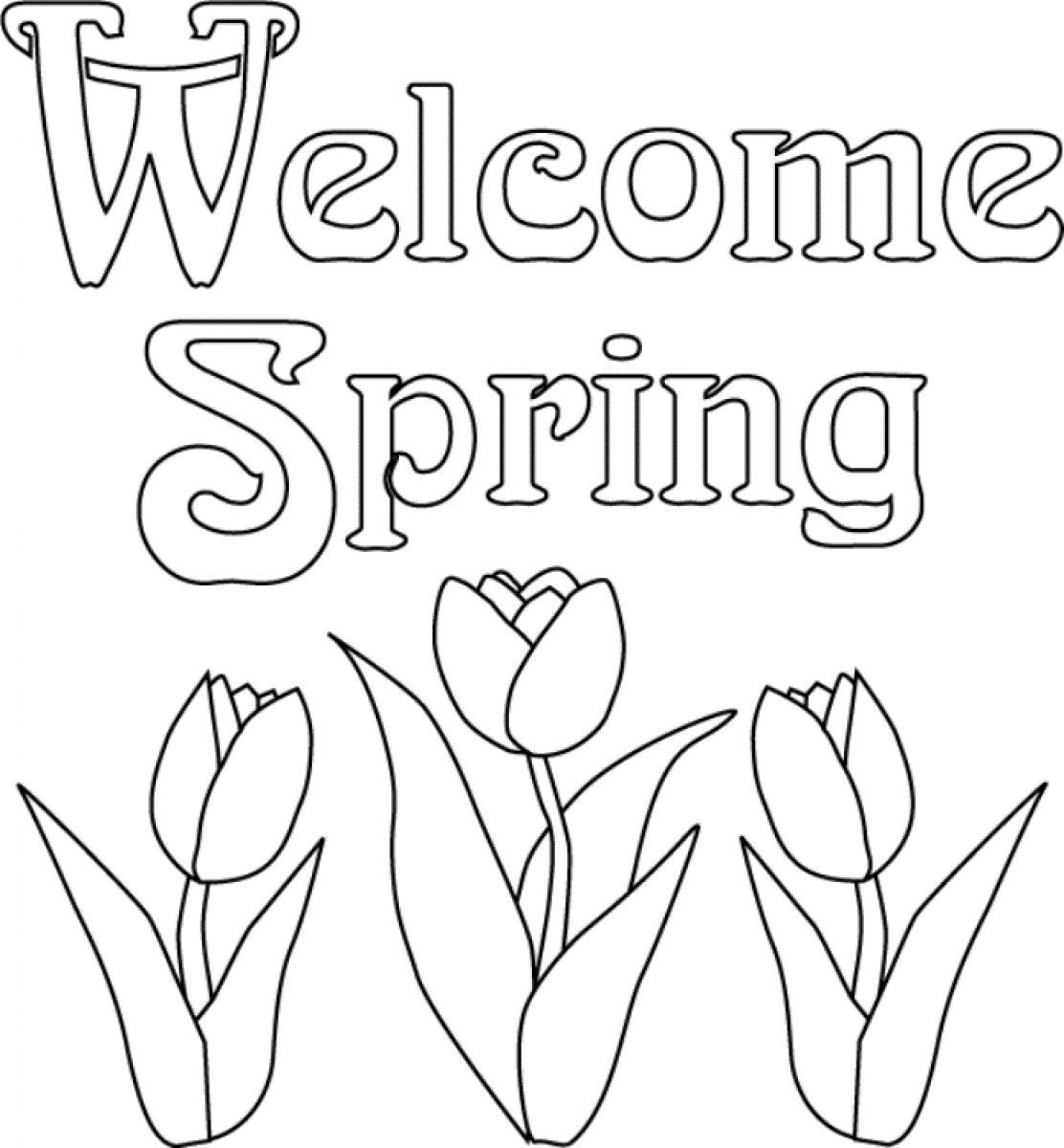 1112x1200 Spring Coloring Pages