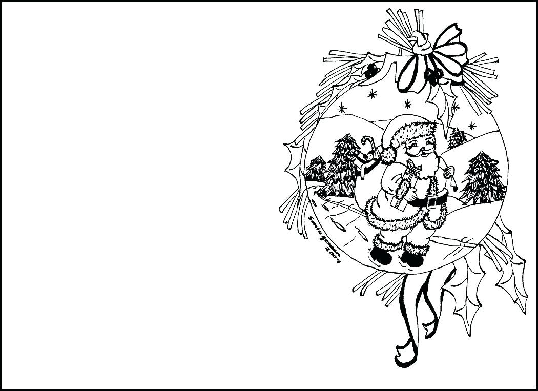 1050x763 Santa Christmas Coloring Pages Claus For Toddlers Page Paper