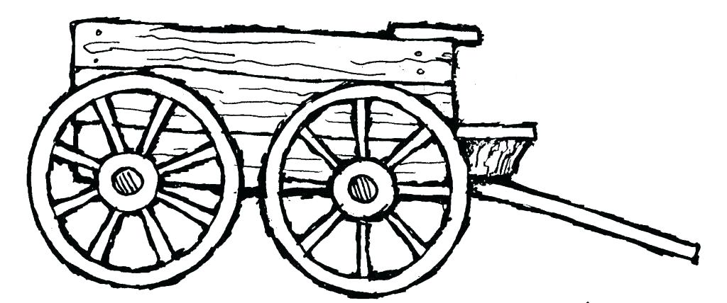 1024x428 Covered Wagon Coloring Page Wagon Coloring Page Click The Hay