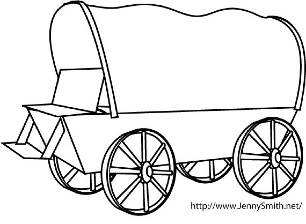 1024x750 The Inspiring Covered Wagon Coloring Page Page 1 Throughout
