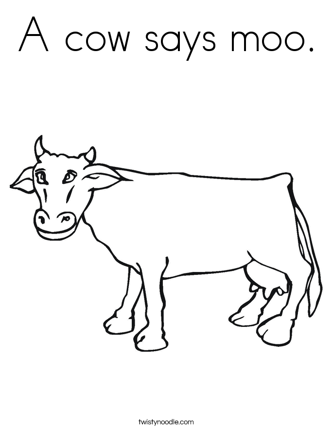 685x886 A Cow Says Moo Coloring Page