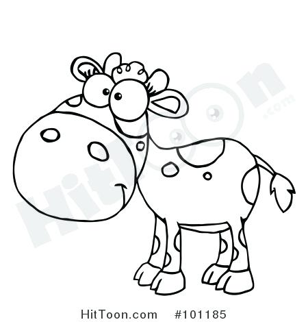 450x470 Coloring Pages Cow Coloring Page Vector Of A Cartoon Dancing