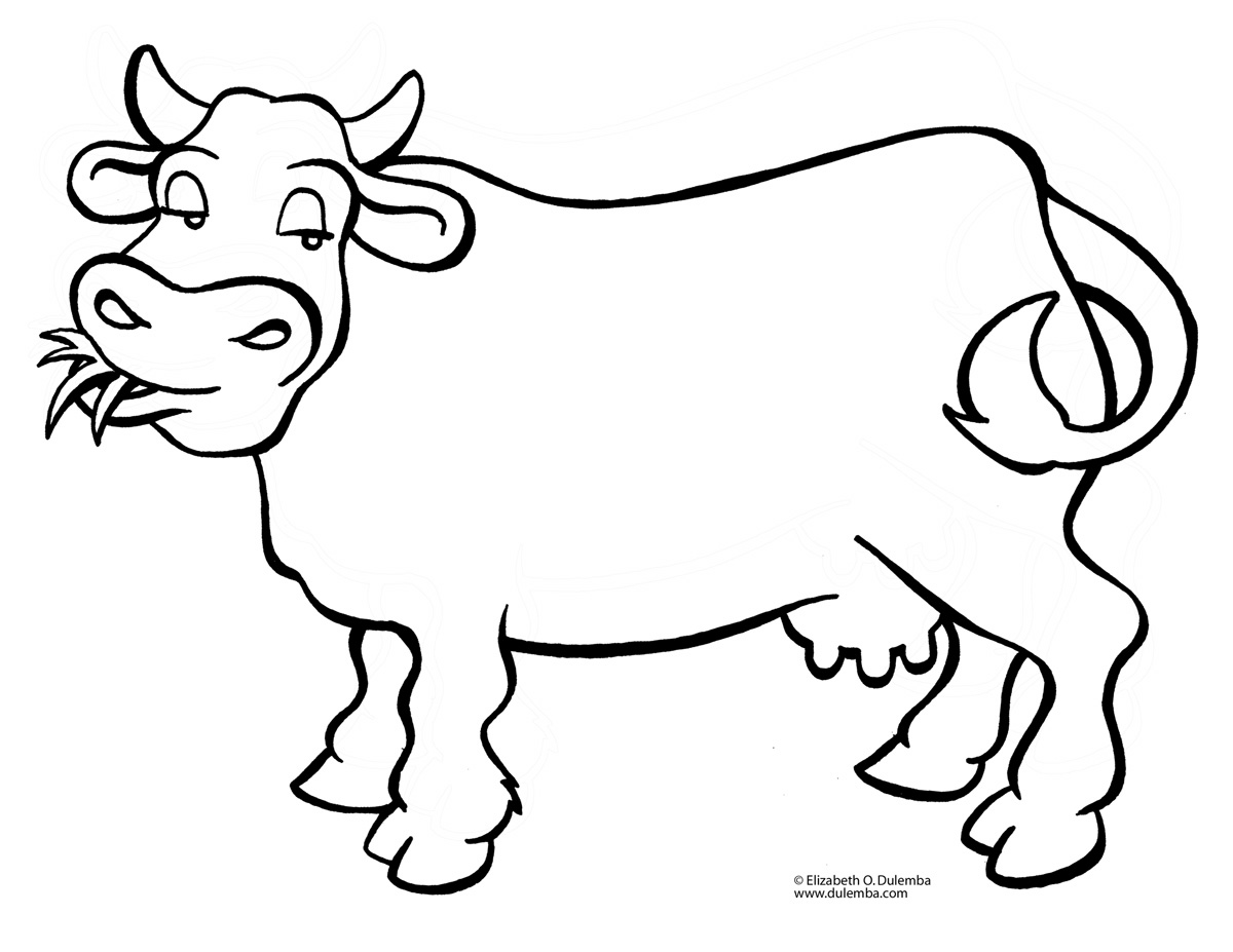 1200x927 Simple Cartoon Cow Coloring Pages Newyork Rp Com