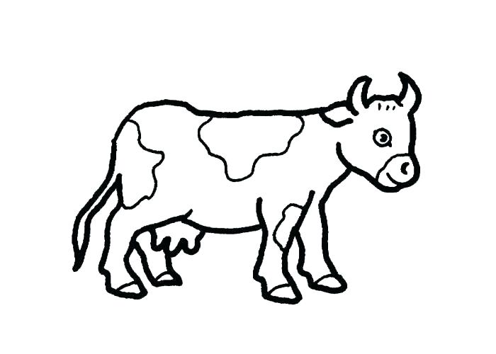 700x500 Cow Face Coloring Page