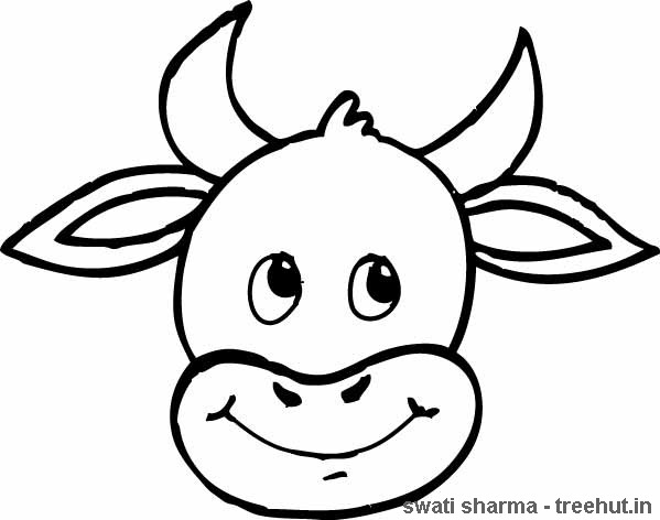 599x472 Cow Coloring Pages