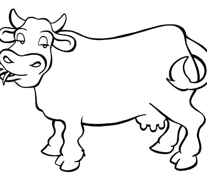 678x600 Coloring Page Of A Cow Simple Cow Coloring Pages For Kids Info Cow