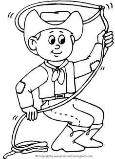 Cowboy And Cowgirl Coloring Pages