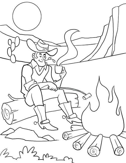 500x647 Cowboy Coloring Pages